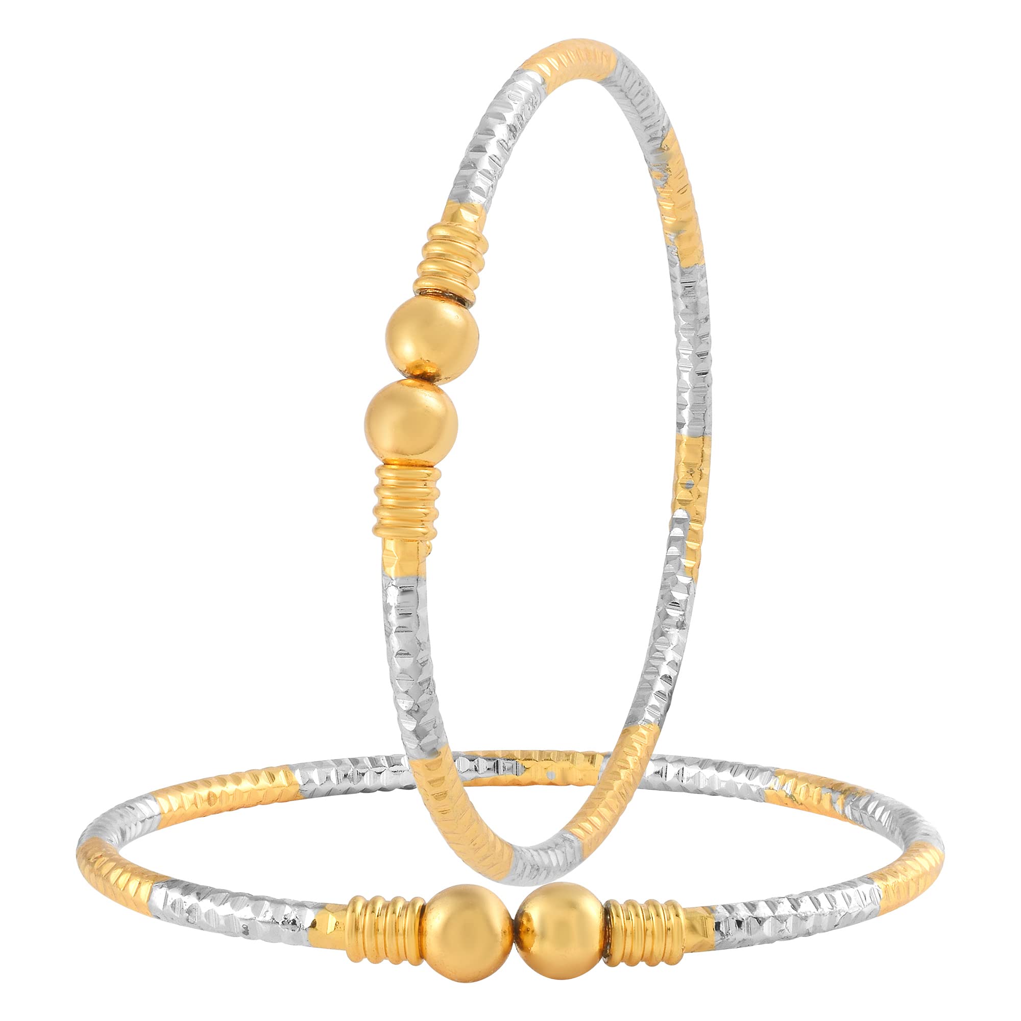 Memoir Brass Two Tone Goldplated Free Size Kada Bangle Set Women (BGNI8227) (B0BXJKHBC6) Amazon Price History, Amazon Price Tracker