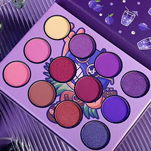 Purple Eyeshadow Palette, DE’LANCI Professional Lavender Matte Shimmer Metallic 12 Shades, Subtle High Pigmented Waterproof Long Lasting Eyes Shadows Makeup Pallet, Small and Cute Makeup Pallet
