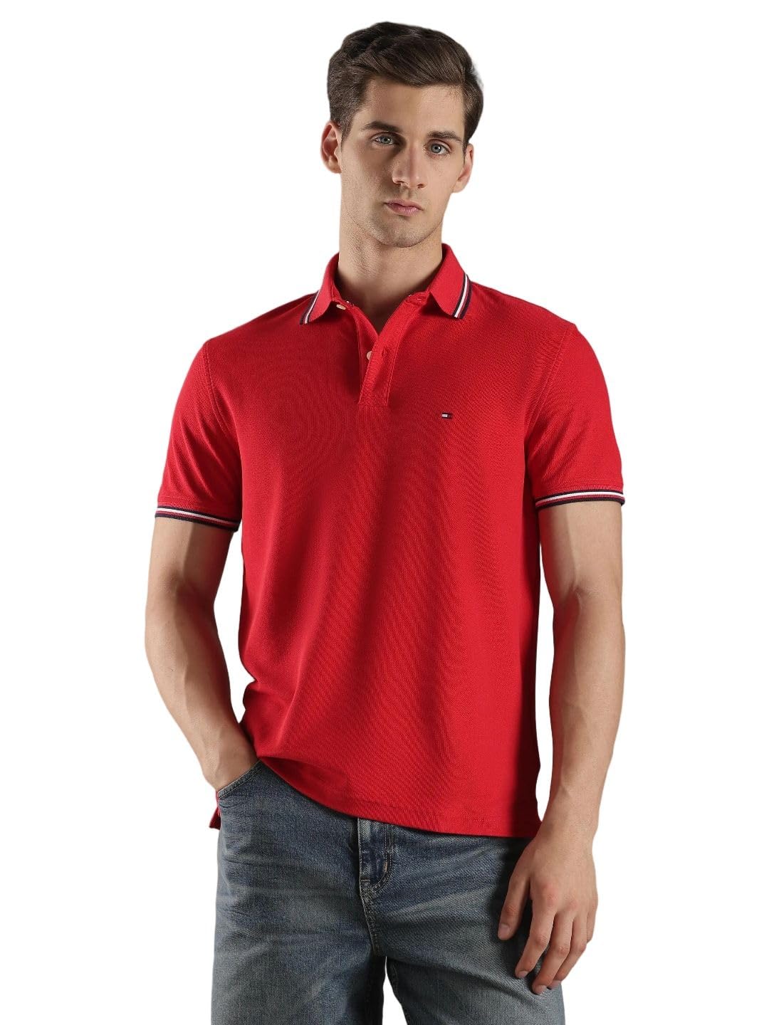 Men Polo Cotton Regular Fit Shirt-image-30