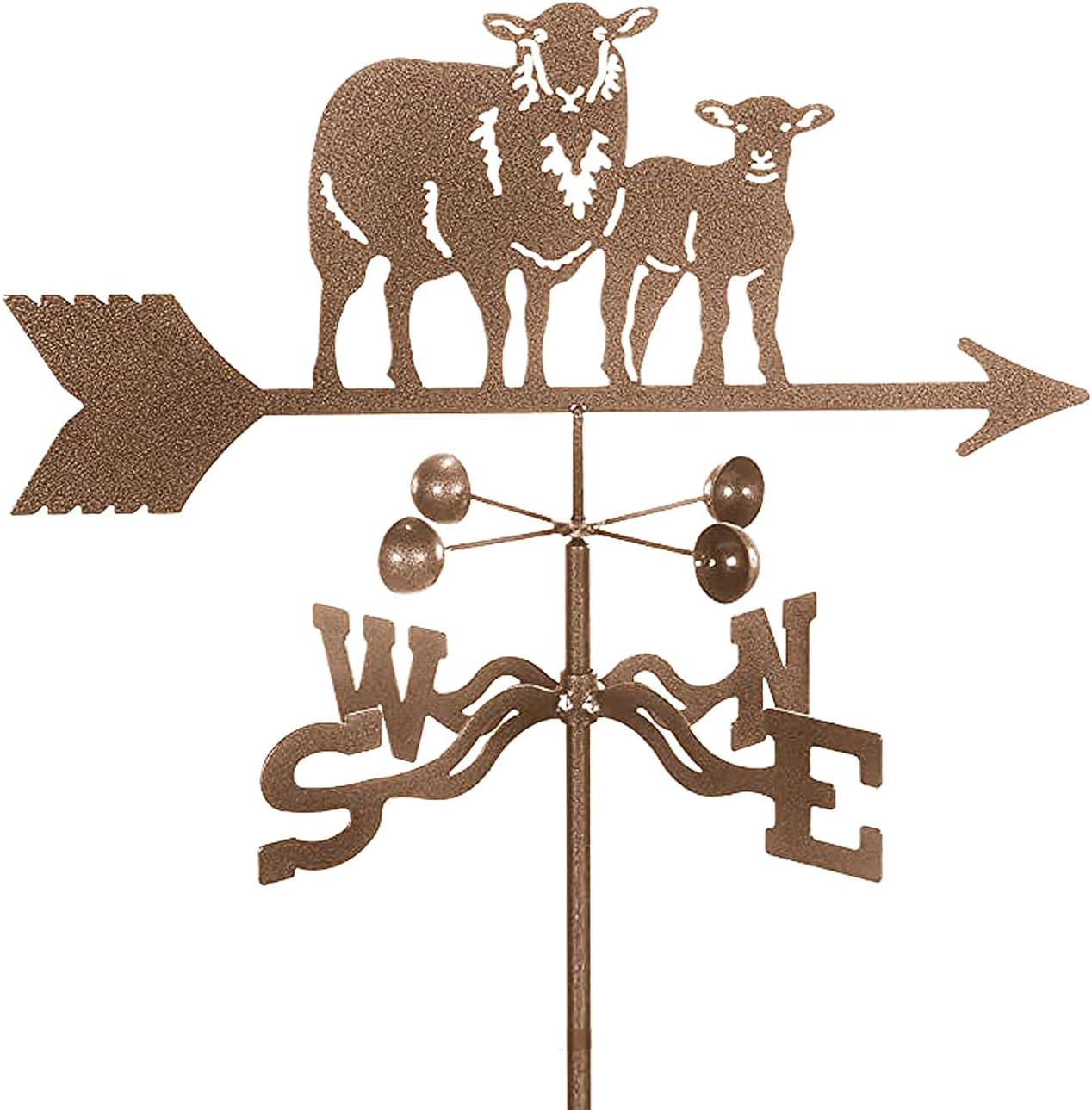 Ifundom Wetterfahne Metall - Drehbar Windanzeiger Für Dach Garten
