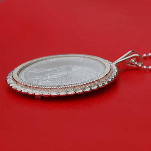 Miniatura 3 de 2015 Sioux Indian Buffalo Native American Mint 1 Ounce .999 Fine Silver BU Unc Coin Solid 925 Sterling Silver Necklace NEW