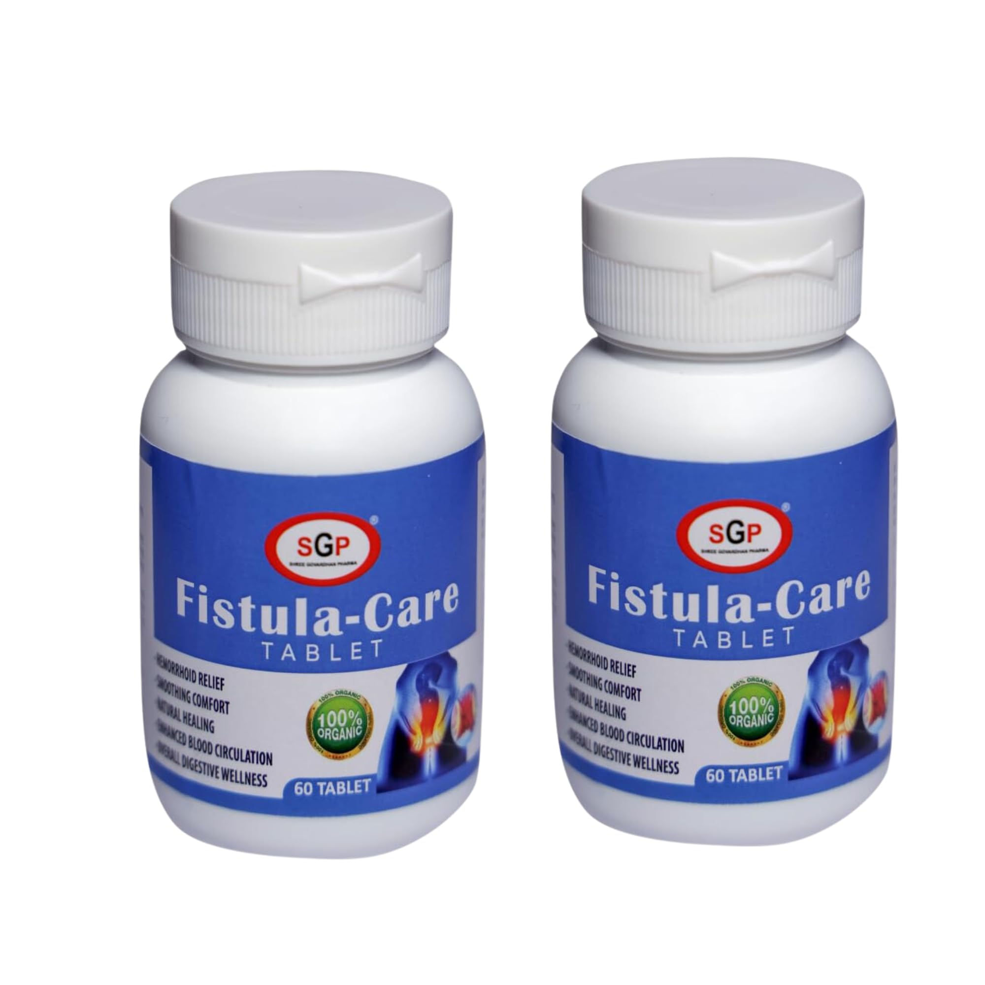 Ayurvedic Tablets for Fistula & Hemorrhoids Ayurvedic Fast Relief Capsules for Piles (60 Tablets) - Pack of 2