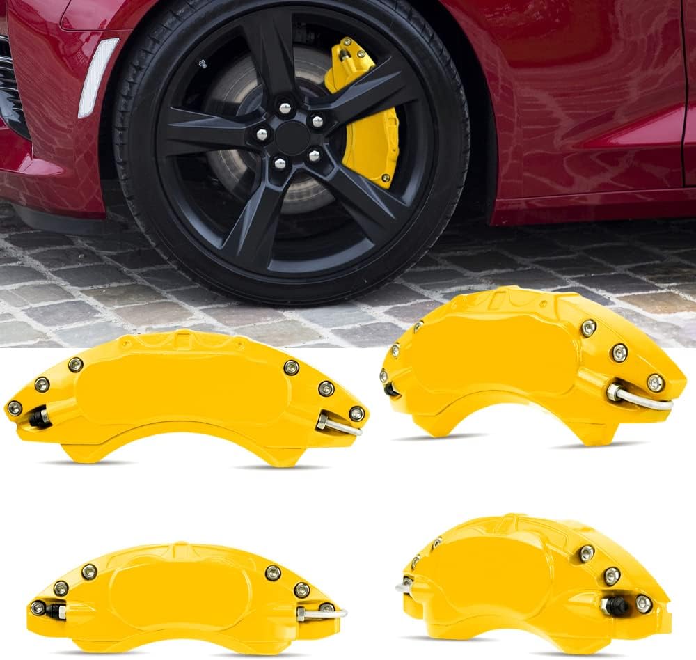 Amazon キャリパーカバー シボレー カマロ ブレーキ キャリパーカバー アルミ製 フロント リア車輪に対応 ホイール内部カバー 前後