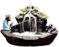 Vista 5 de YYW Quemador de incienso con reflujo, soporte para quemador de incienso de montaña con 10 conos de incienso para decoración del hogar y la oficina