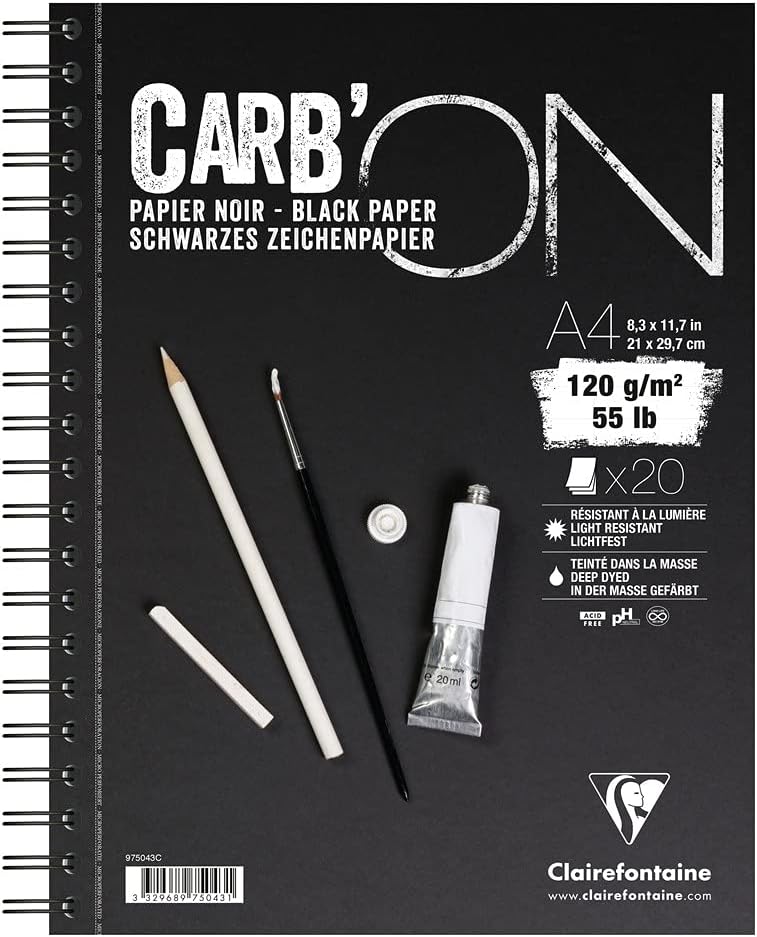 Clairefontaine Bloc Dessin Cray'ON - Papier Grain Fin Pour Croquis Et Dessin Au Crayon, A4 120g, 50 Feuilles Détachables - Idéal Artistes Et Débutants