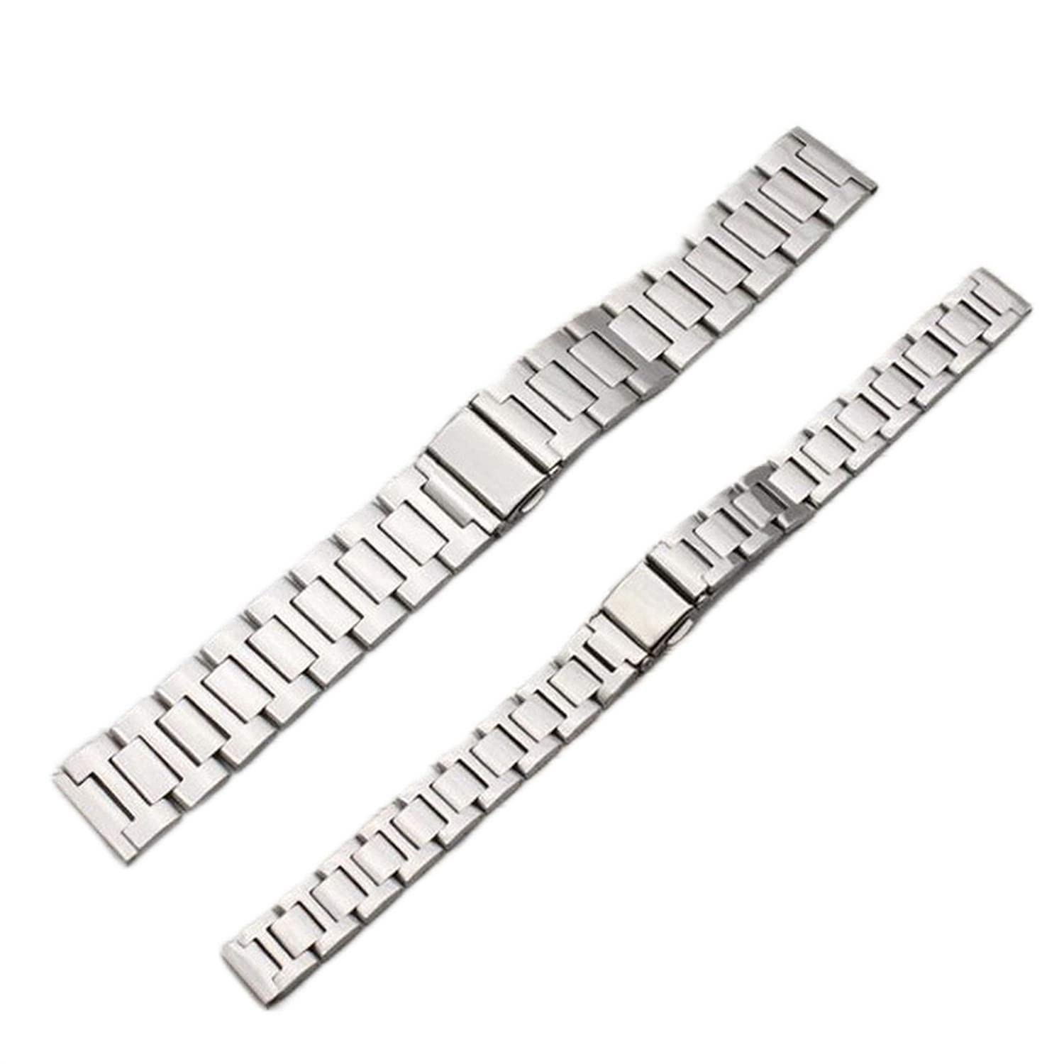 Pasek do zegarka 12mm 14mm 16mm 18mm 20mm Pasek do zegarka ze stali nierdzewnej Bransoletka z paskiem Pasek do zegarka Zapięcia motylkowe Srebrna klamra Bransoletka