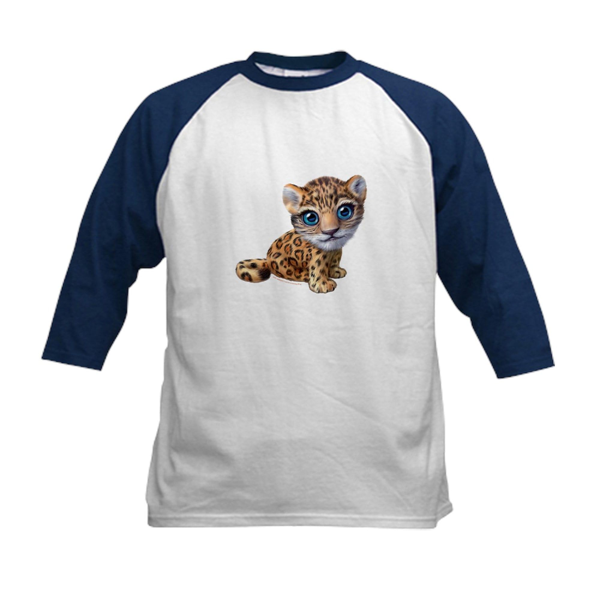 CafePress PD Moreno's Jaguar Kids Baseball T Shirt Kids Cotton Baseball Jersey, 3/4 Raglan Sleeve Shirt Navy/White