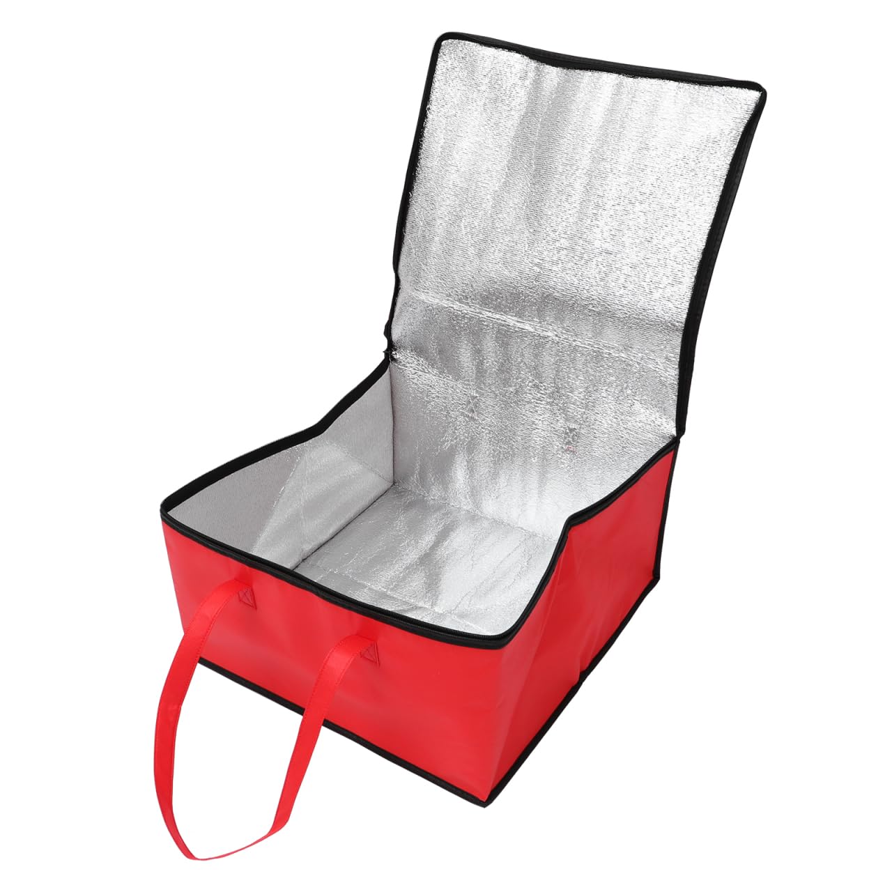Cabilock Pizzatasche 44x44cm Groß - Thermotasche für Esse Lieferung, Isoliertasche Warmhalten & Kühlen, Tortentransportbox & Picknick Einkaufstasche Rot