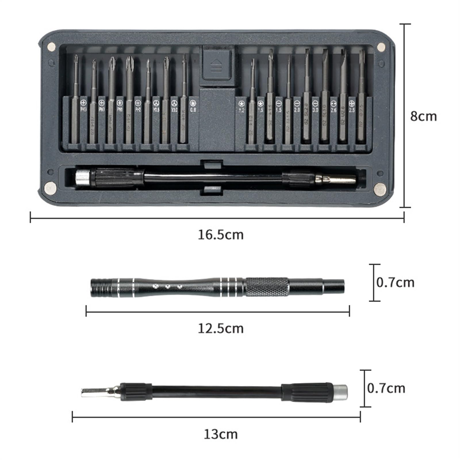 Zestaw narzędzi Zestaw wkrętaków precyzyjnych do elektroniki laptopa Zestaw wkrętaków sześciokątnych Torx Zestaw narzędzi do domu (Color : Black)