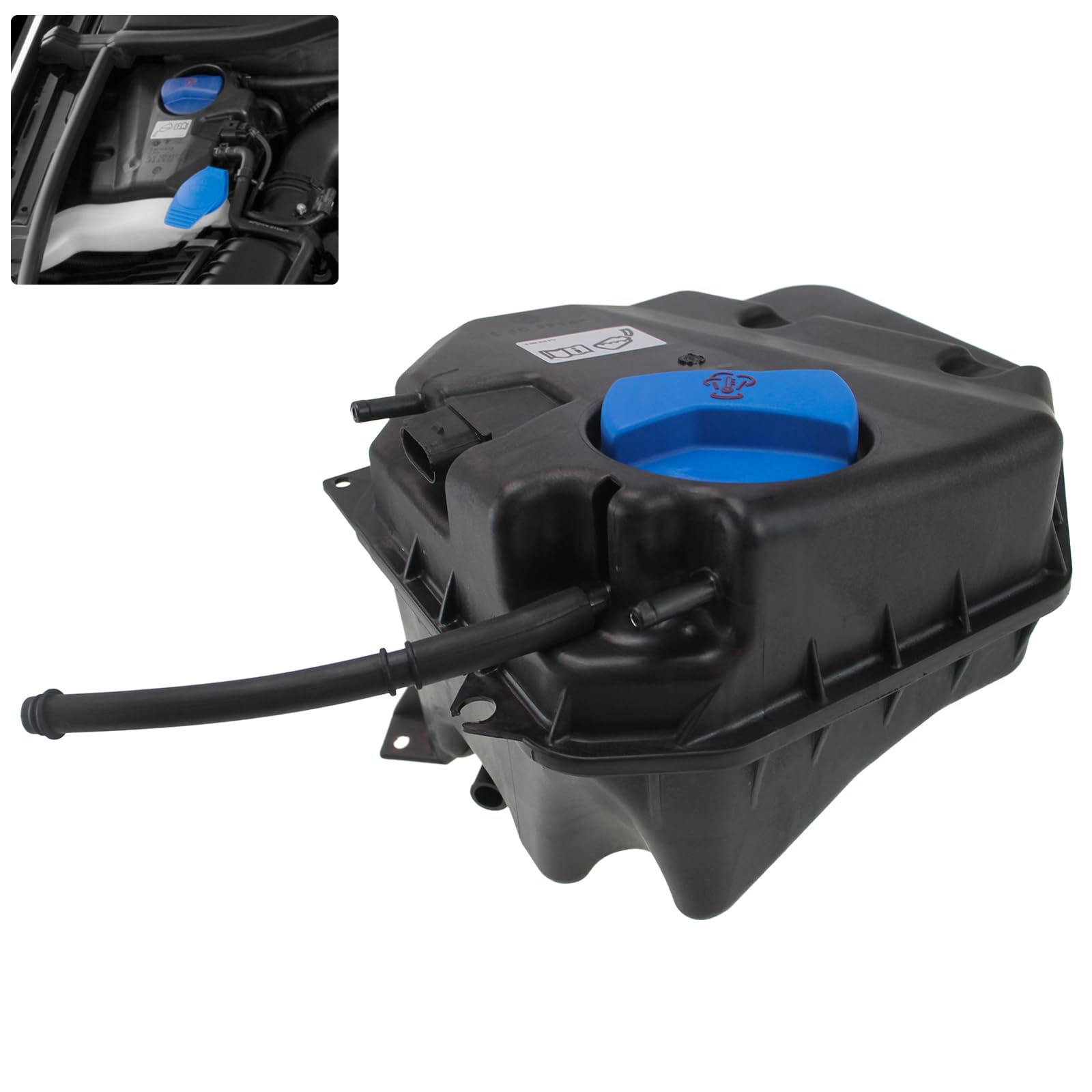 Pressurized Coolant Reservoir W/ Sensor & Cap For Audi Q7 VW Touareg 7L0121407E