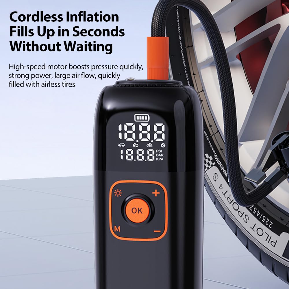 Amazon.co.jp: Karlak エアポンプ 150PSI,タイヤインフレーター