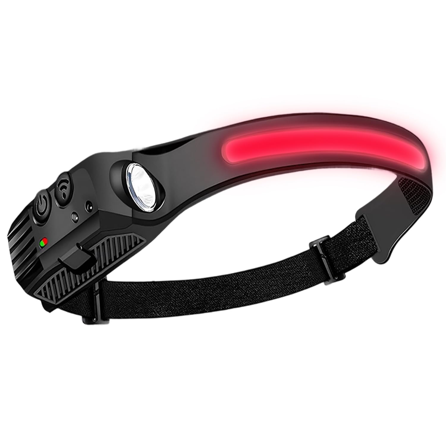 Serenyx Rechargeable 230° Wide Beam LED Headlamp - 1000 Lumens, IPX45 Waterproof, Motion Sensor Control, Type-C USB, COB & XPE Dual Light Source, Adjustable Headband (White Light + Red Light)