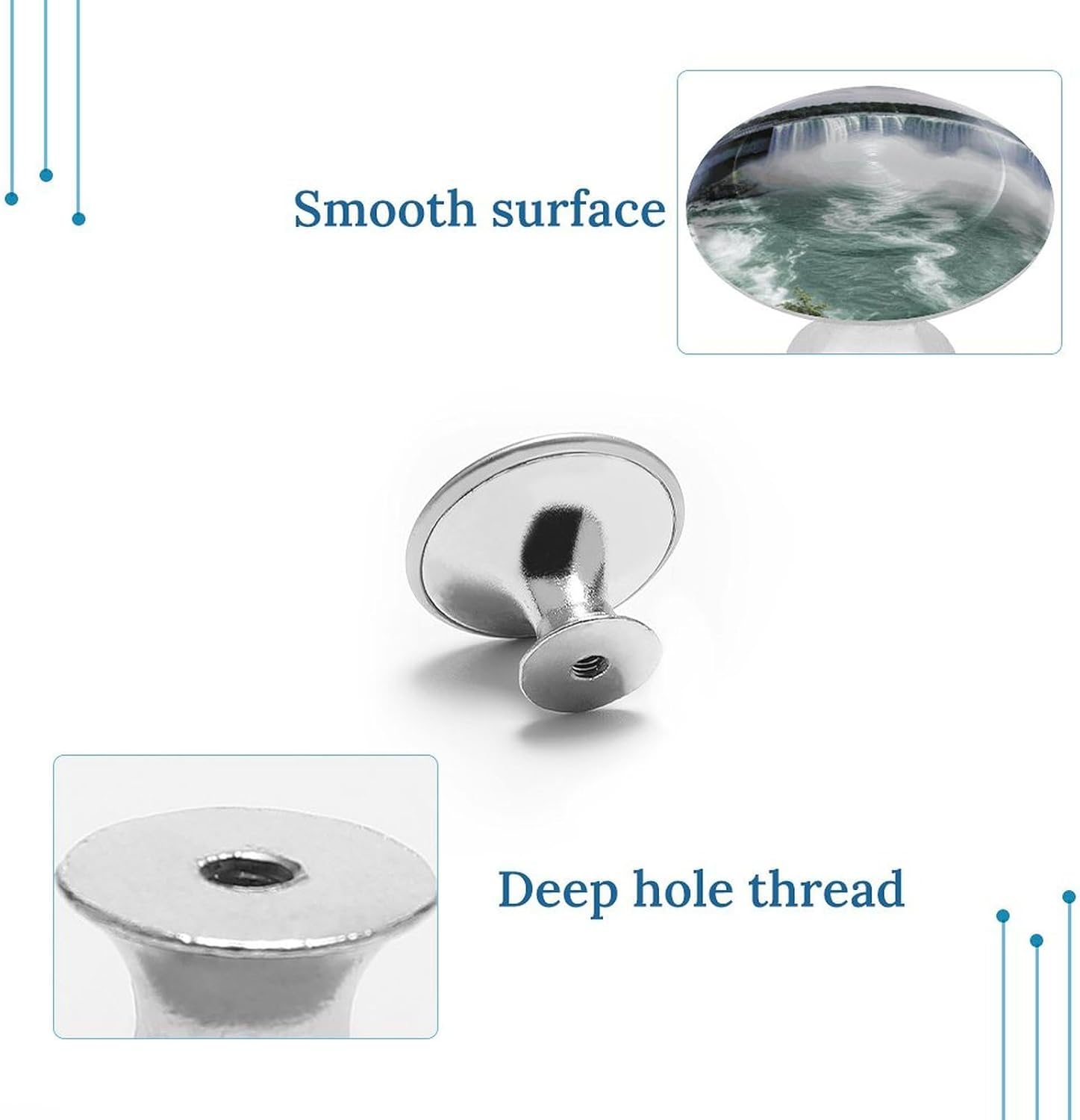 Cabinet Handles Round Drawer Pulls Niagara Falls Dresser Knobs for Cabinets and Drawers Handle Kitchen Cabinet Pulls for Bathroom Cupboard Drawers Cabinet Pulls for Kitchen Door