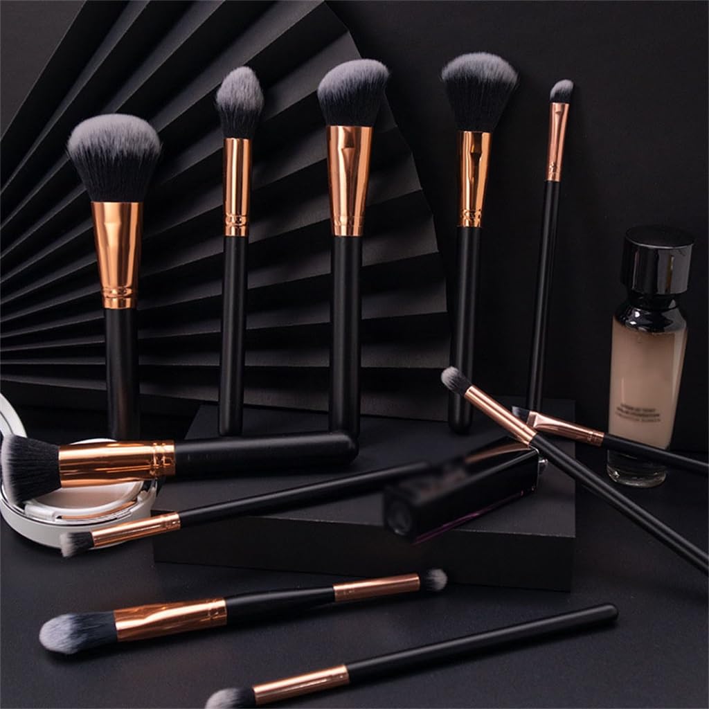 Pinceles De Maquillaje 11 szt. pędzli do cieni do powiek pędzle do podkładu miękkie pędzle do makijażu