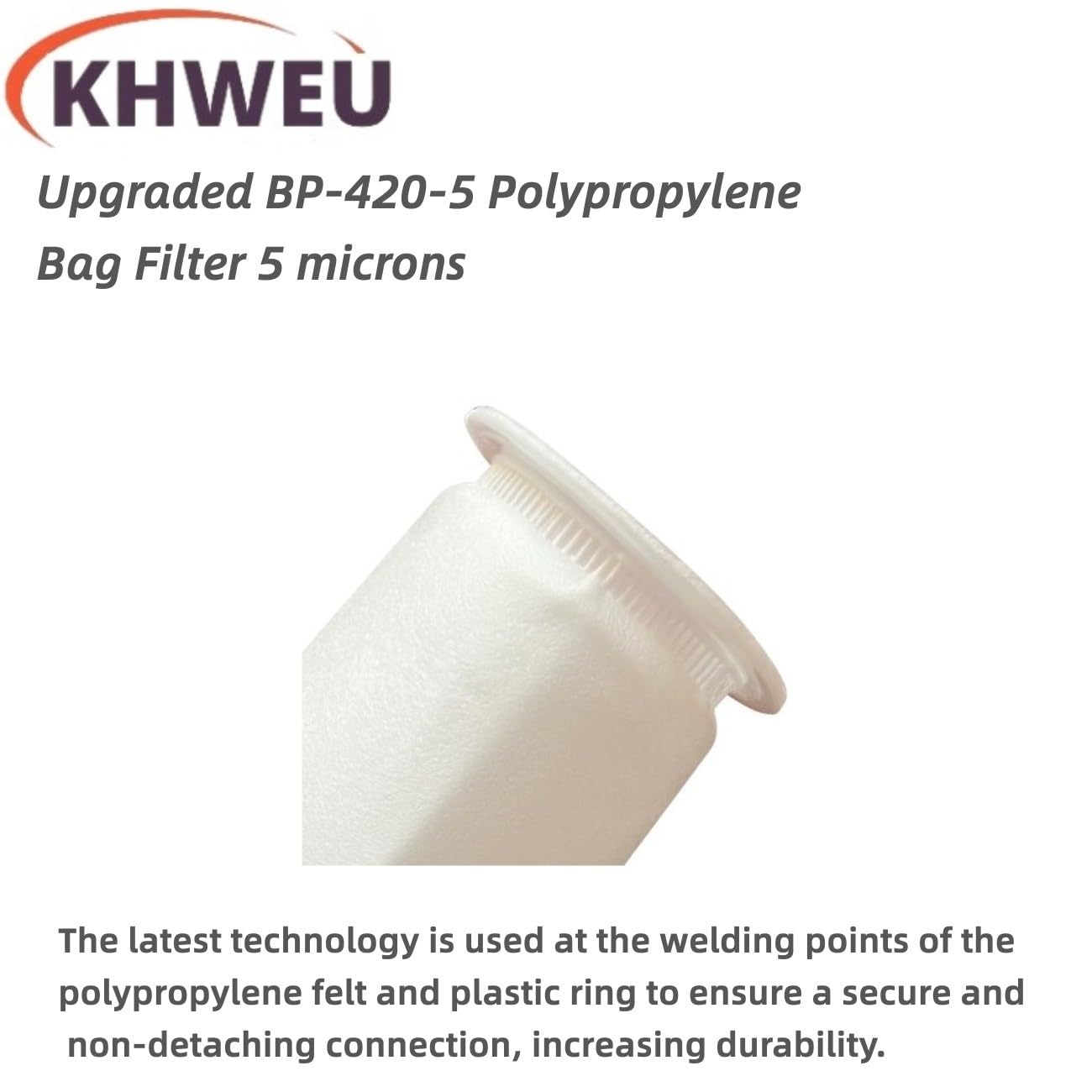 【Upgraded】BP-420-5 Polypropylene Filter Bag 20 inches 5 Micron (2PC)