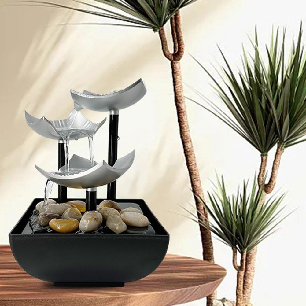 置物　卓上噴水 デスクトップ噴水 ミニ滝 LEDライト付き ヨガ 瞑想に最適 Amazon.co.jp: 卓上噴水 デスクトップ噴水 ミニ滝 LED ライト