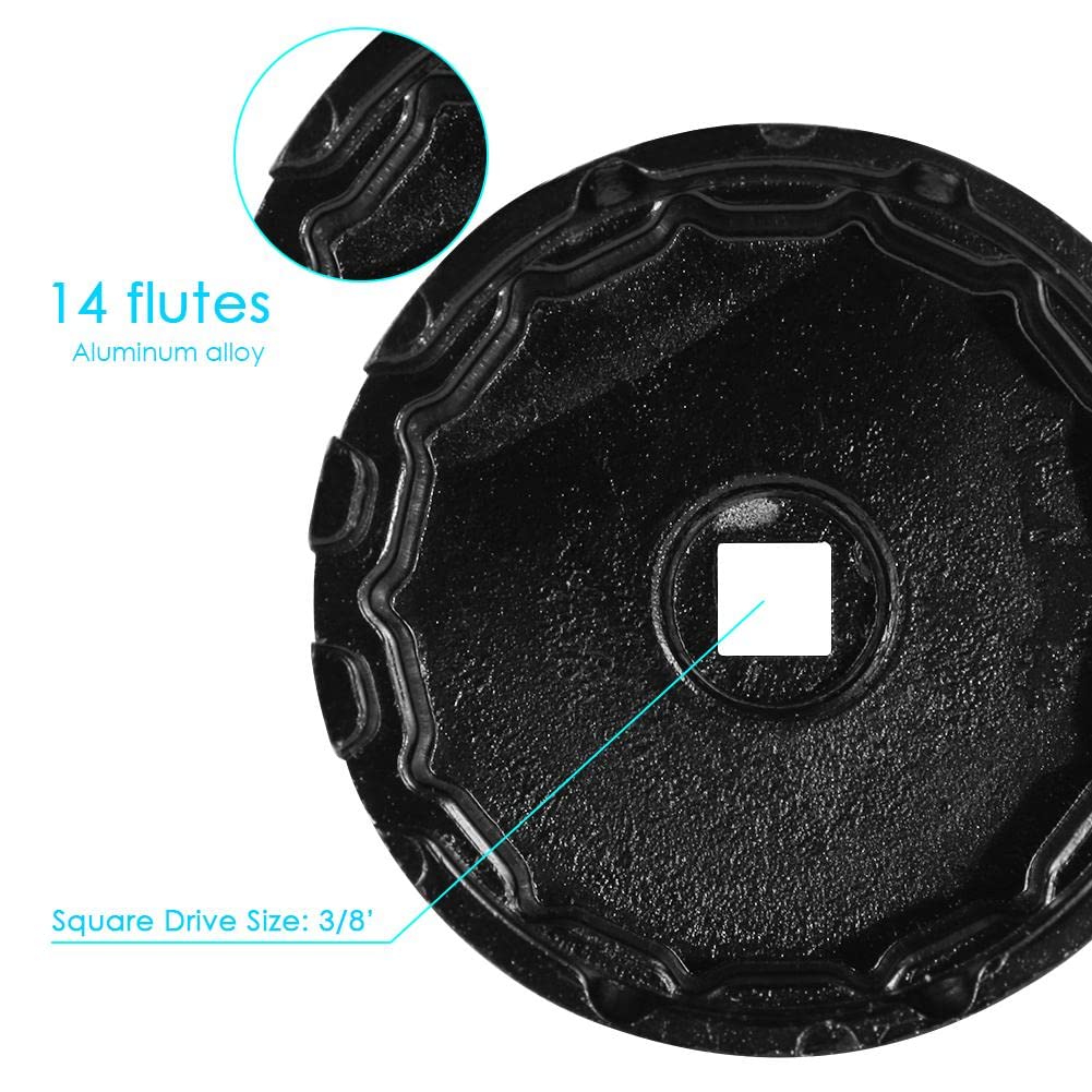Filtre Pompe SCR Outil Retrait Douille Clé Capuchon Filtre À Huile À 14 Cannelures 64.5mm Kit Filtre Pompe à urée