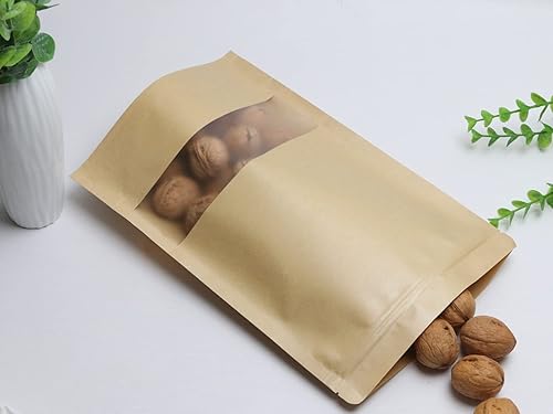 Miniatura 5 de Bolsas resellables con cremallera, 50 piezas de 7 x 11 pulgadas, ideales para bolsas de té vacías para té suelto, pan, embalaje, panadería y