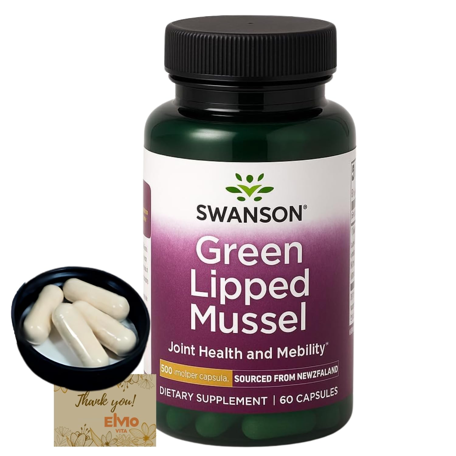 【正規品】グリーンリップドマッセル 500mg 60粒 緑貽貝 ミドリイガイ モエギイガイ EVset
