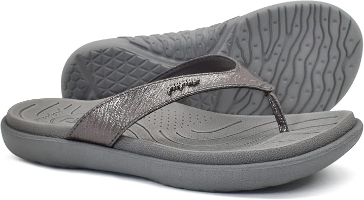 jiajiale Womens Fashion Orthotic Flip Flops Thick Cushion Thong Sandals