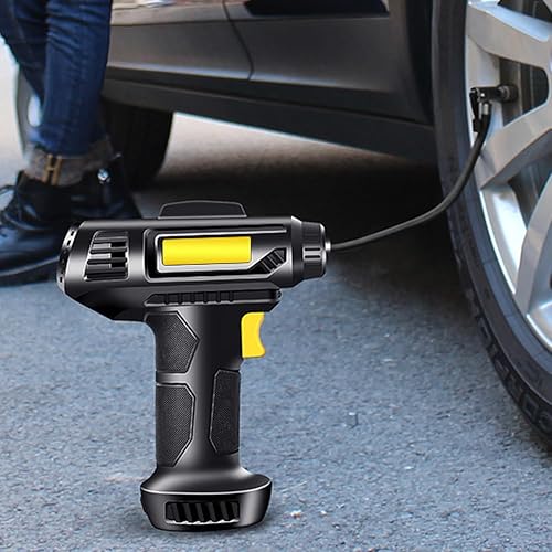 Miniatura 2 de US 150PSI Inflador Rápido de Neumáticos Bomba de Aire Compresor Luz LED para Motor de Bicicleta de Coche (Gaza de Presión Digital)
