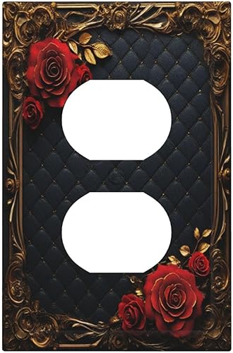 Miniatura 13 de Cubiertas Decorativas para Tomacorrientes Boho Floral Beige Flor y Hoja Botánico 1 Gang Interruptor de Luz Dúplex Placa Cubierta Placas de Boho