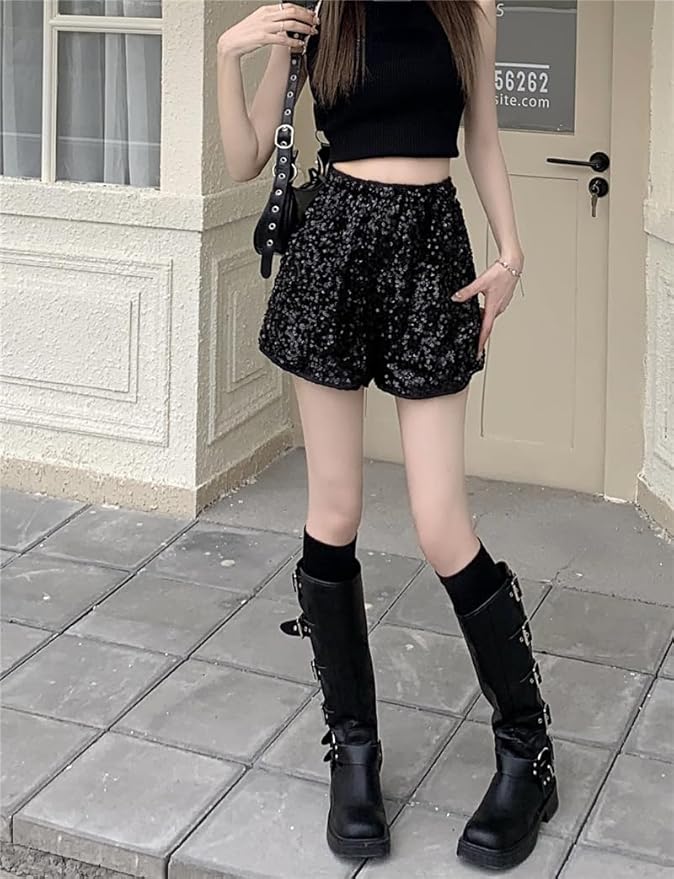 Pantaloncini Bambina Con Paillettes E Fiocco - Short Glitterati Per Feste - Foto 8