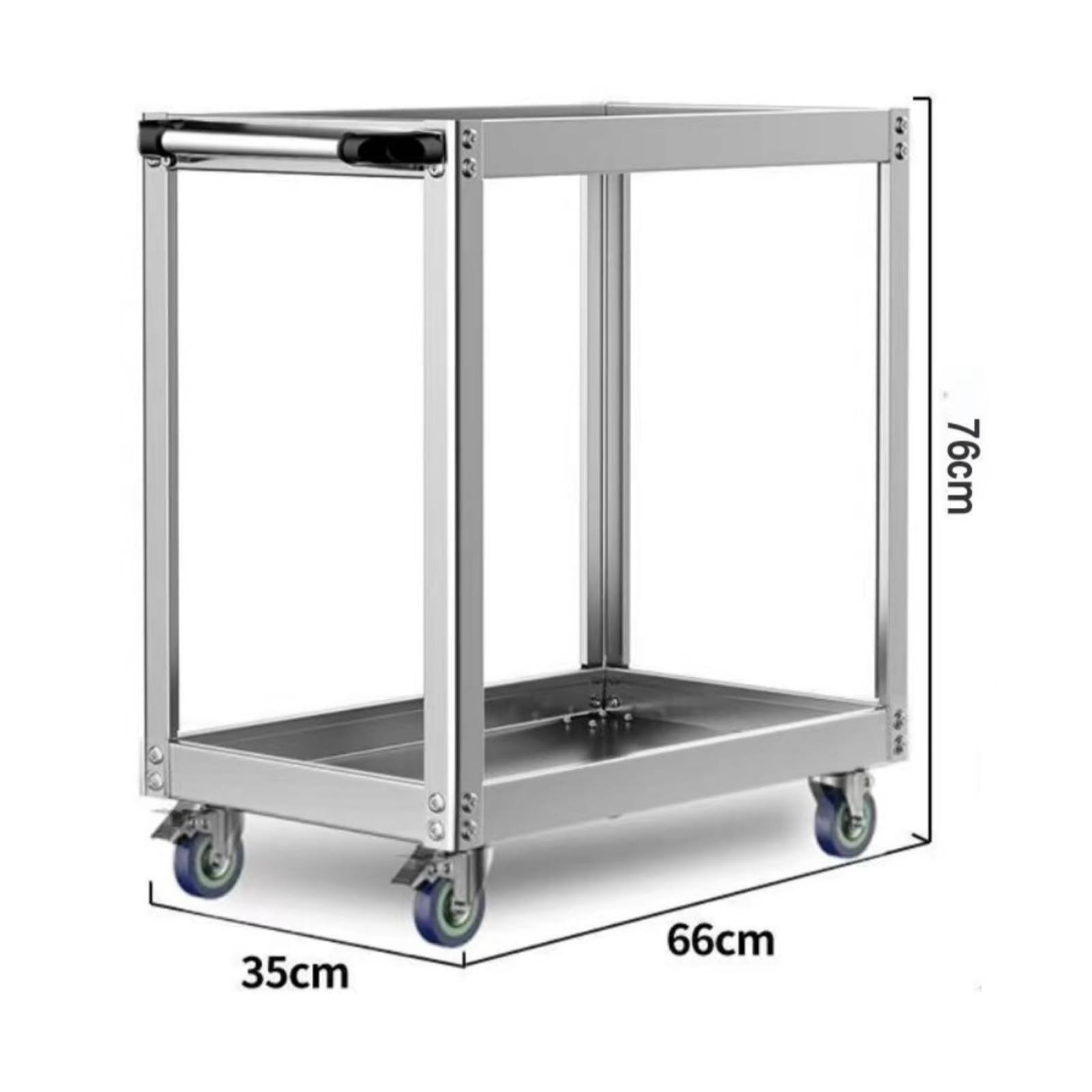Carrello in Acciaio Inox Carrello da, 66 35 76cm, Style to 6
