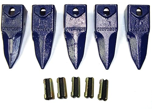 H&L Tooth Company 6737325T, 7107320 - Minicargadora y minicargadora con dientes de cucharón para excavadora (5 unidades) con 6737326 Bobcat Style