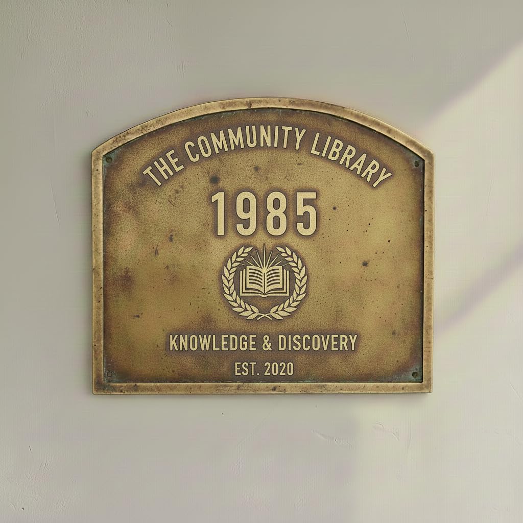 Personalized Plaque | Custom Engraved Wall Plate | Antique Style Name Plate for Home, Office, Shop, Memorial & Decor | Sign (Durable & Elegant) (Bronze Plaques, 10"x8"inches)