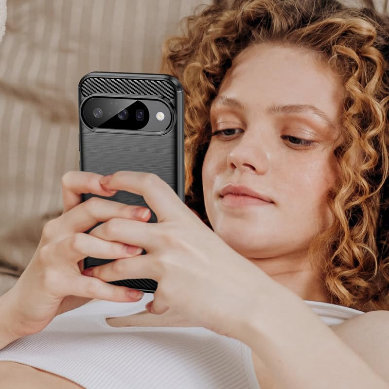 Image of Hybrid Carbon Fiber Back Case for Google Pixel 10 / Pixel 10 Pro (Black)