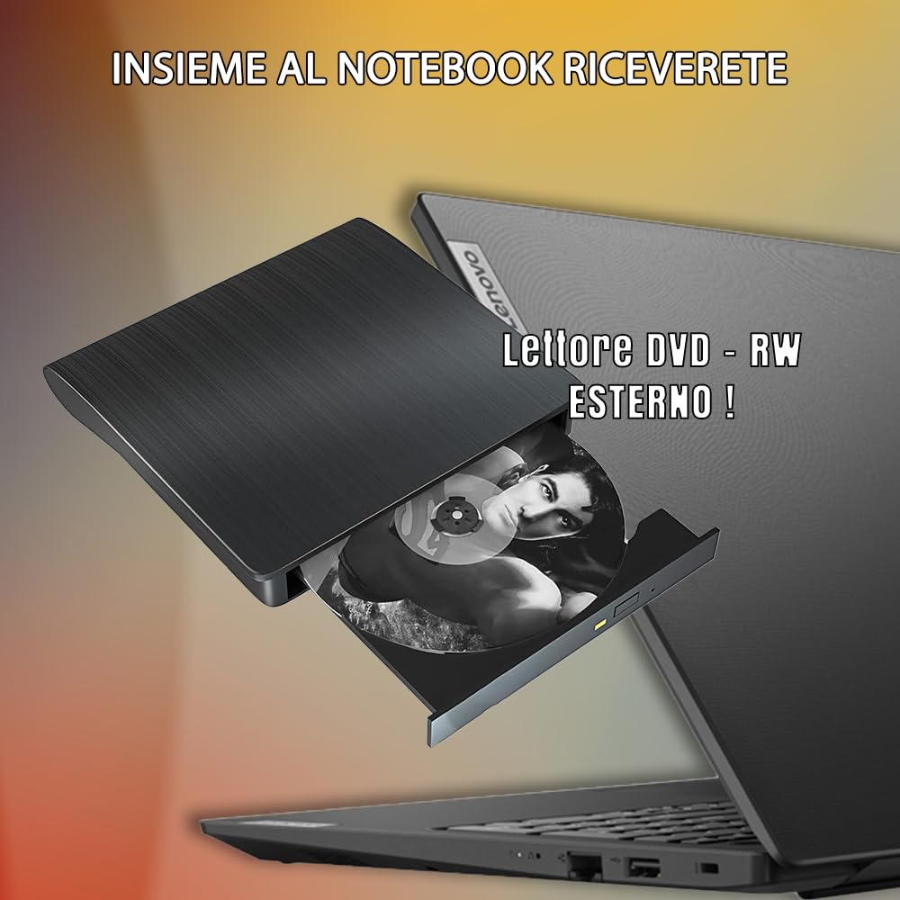 Lenovo Notebook nuovo • Ram 16gb • cpu Intel N4500 • Monitor 15.6" Full HD • ssd 256 • Ingresso lan, hdmi, USB • Sistema operativo win 11 PRO e Libre Office • LETTORE DVD-RW ESTERNO