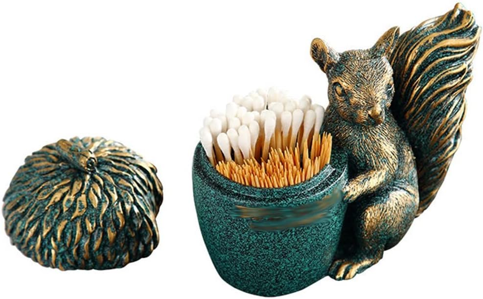 Squirrel Shaped Resin Storage Box Living Room Desk Decoration Toothpick Box Toothpick Holder