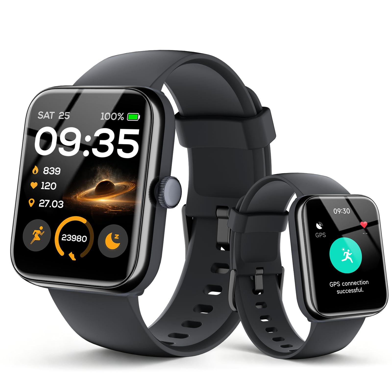 2026 Smart Watch for Men Women, GPS, 3ATM Waterproof, AI Voice Assistant