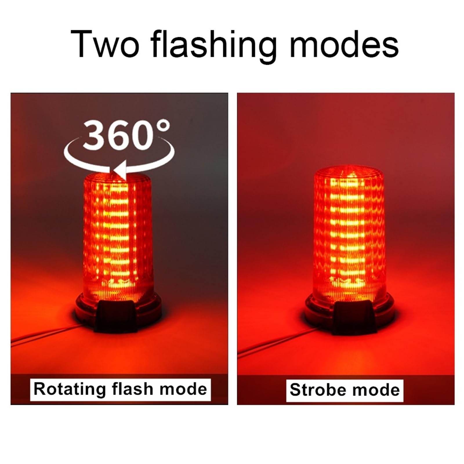 Luz estroboscópica de emergencia azul con base magnética y 54 LED for coche, policía, luz de advertencia intermitente for techo, 12V/24V, lámpara de seguridad for vehículos(Red)