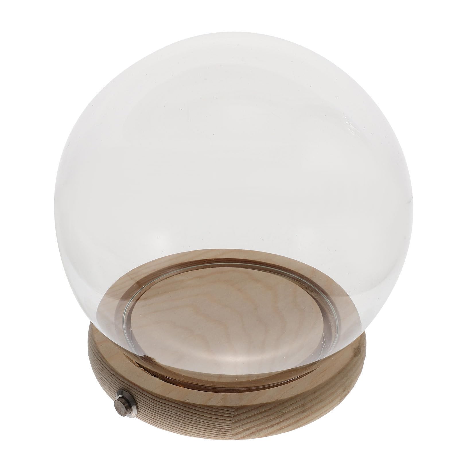 Cúpula de vidrio contra el polvo para flores preservadas en estanterías