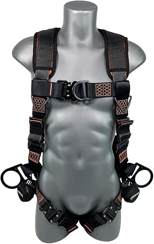 Miniatura 2 de FRONTLINE FALL PROTECTION Arnés estilo chaleco Combat 105CFTB con anillos en D laterales delanteros y correas de suspensión para traumatismos