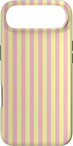 Miniatura 26 de Funda para iPhone 13 con rayas verticales de color amarillo pastel y rosa
