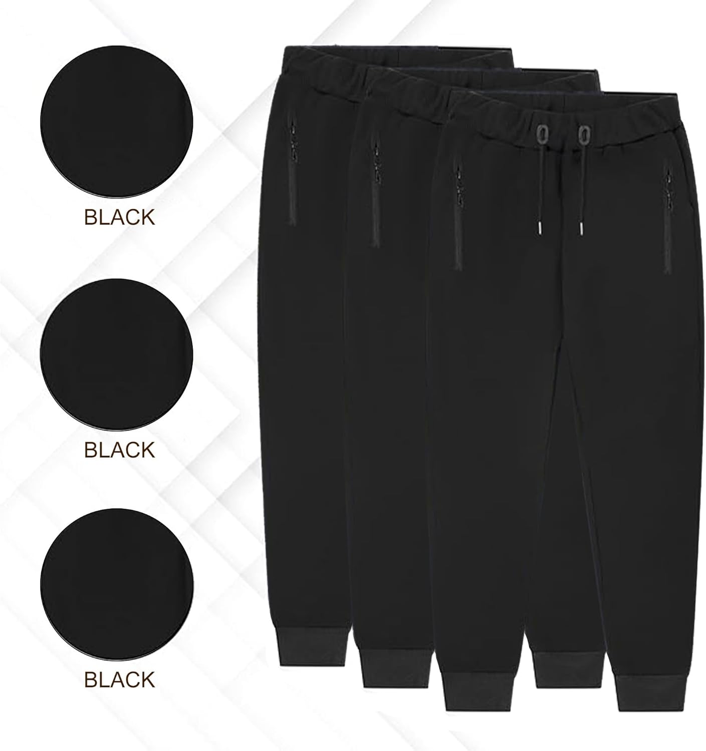 Men’s Sweatpants 3 Pack Joggers for Men - Athletic Sweatpants for Men with Pockets Workout Pants - Image 4