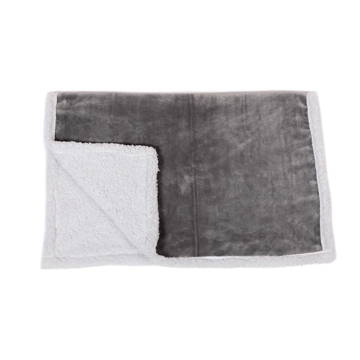 Danish Design Essentials Fur Dog Blanket Silver 75x100cm - Reversible Soft & Machine Washable Blanket for Dogs