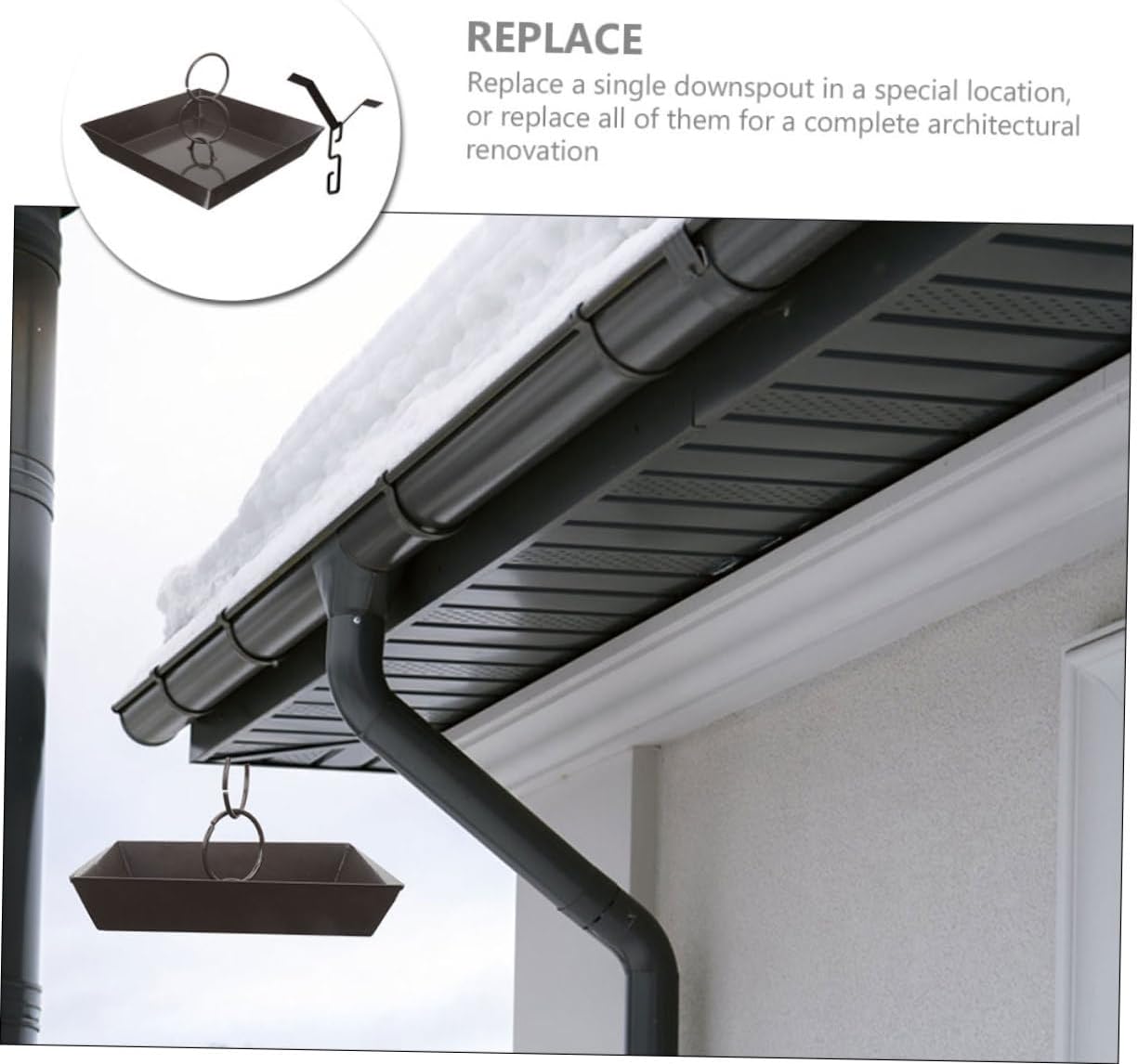 Replacement Rain Chains Decorative Rain Chain Kit Hooks Porch Rain Chain Metal Catcher Dec