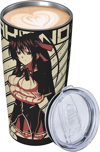 Miniatura 3 de High School Dxd doble pared vacío viaje taza de café Anime 20oz aislado acero inoxidable tazas con tapa y paja