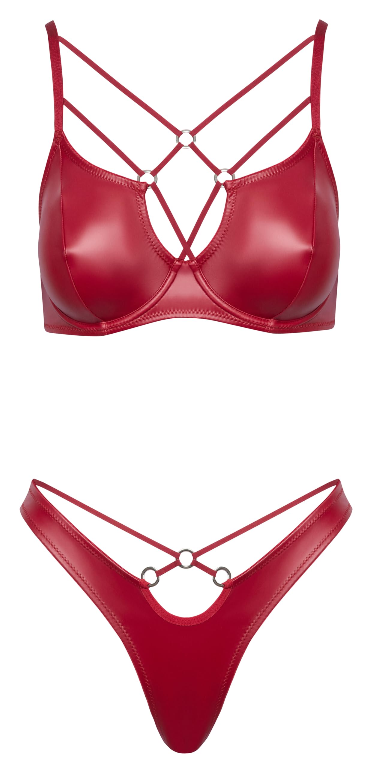 Cottelli Lingerie Women's Bra Set Red 80B/M
