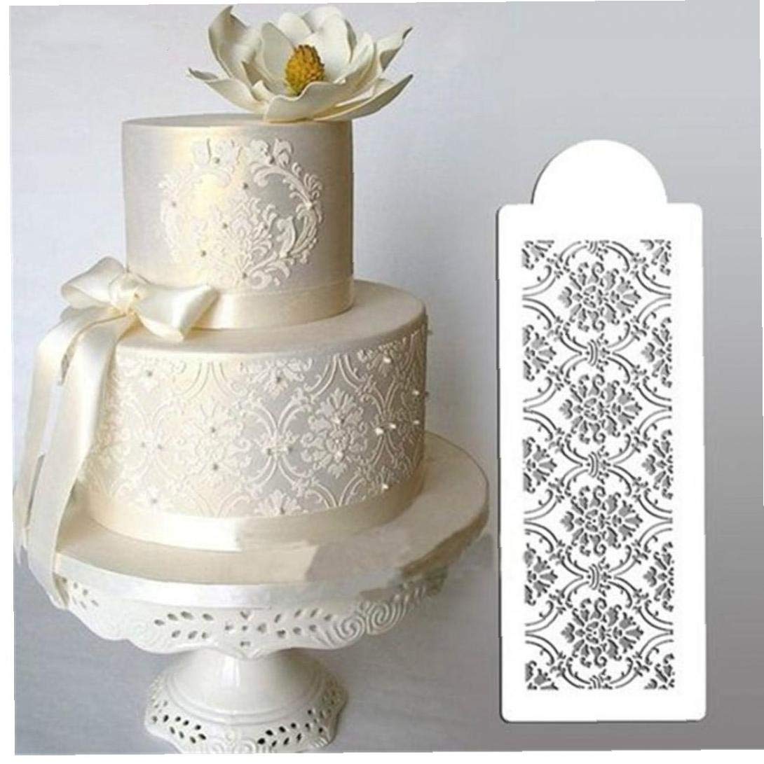 Casecover 3Pcs Wedding Supplies Baking Mould Sugarcraft Pastry Making Fondant Mold Cake Decorating Tool Cupcake Stencil Cake Lace Borderl Kitchen Accessories 1Pc