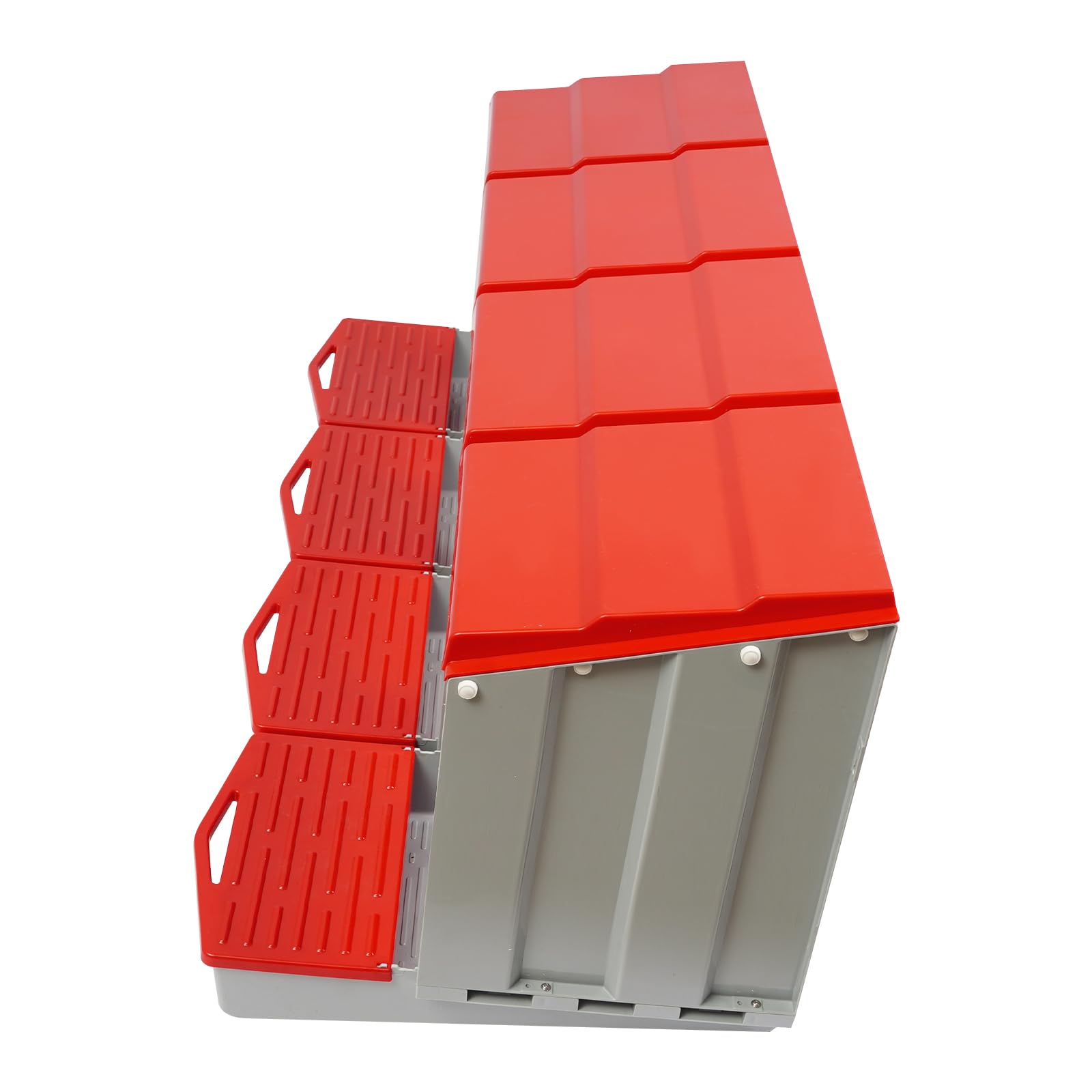 Nido de pollo con 6 cámaras, nido de plástico para montaje en pared, nido de aves de corral para huevos puestos, fácil limpieza (rojo)