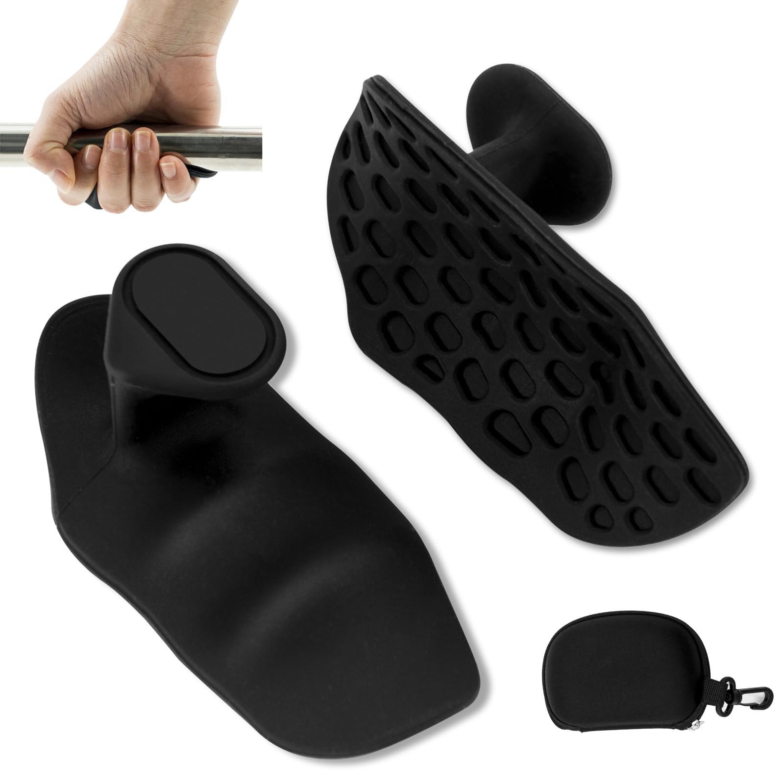 FloralGrace 2 Piece Rubber Fingerless Gym Grips For Women And Men: Workout Dumbbell Gloves, Anti-Slip Palm Protection, Wrist Straps
