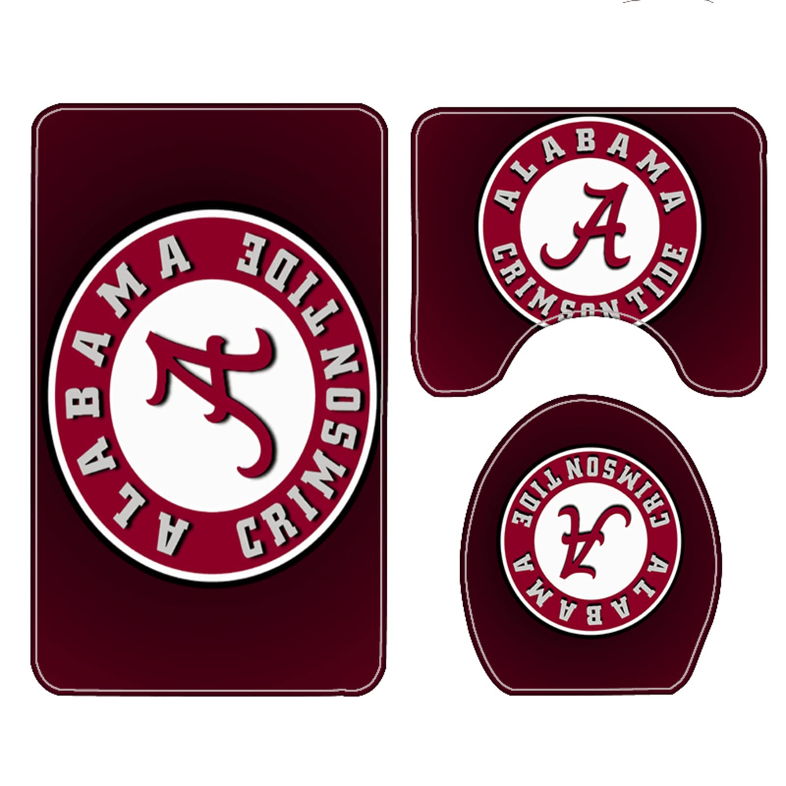 Rugby Shower Curtain Set, Baseball Shower Curtain Basketball Toilet Cover Bath mat with Non Slip Blanket and 12 Hook Waterproof Shower Curtain Set