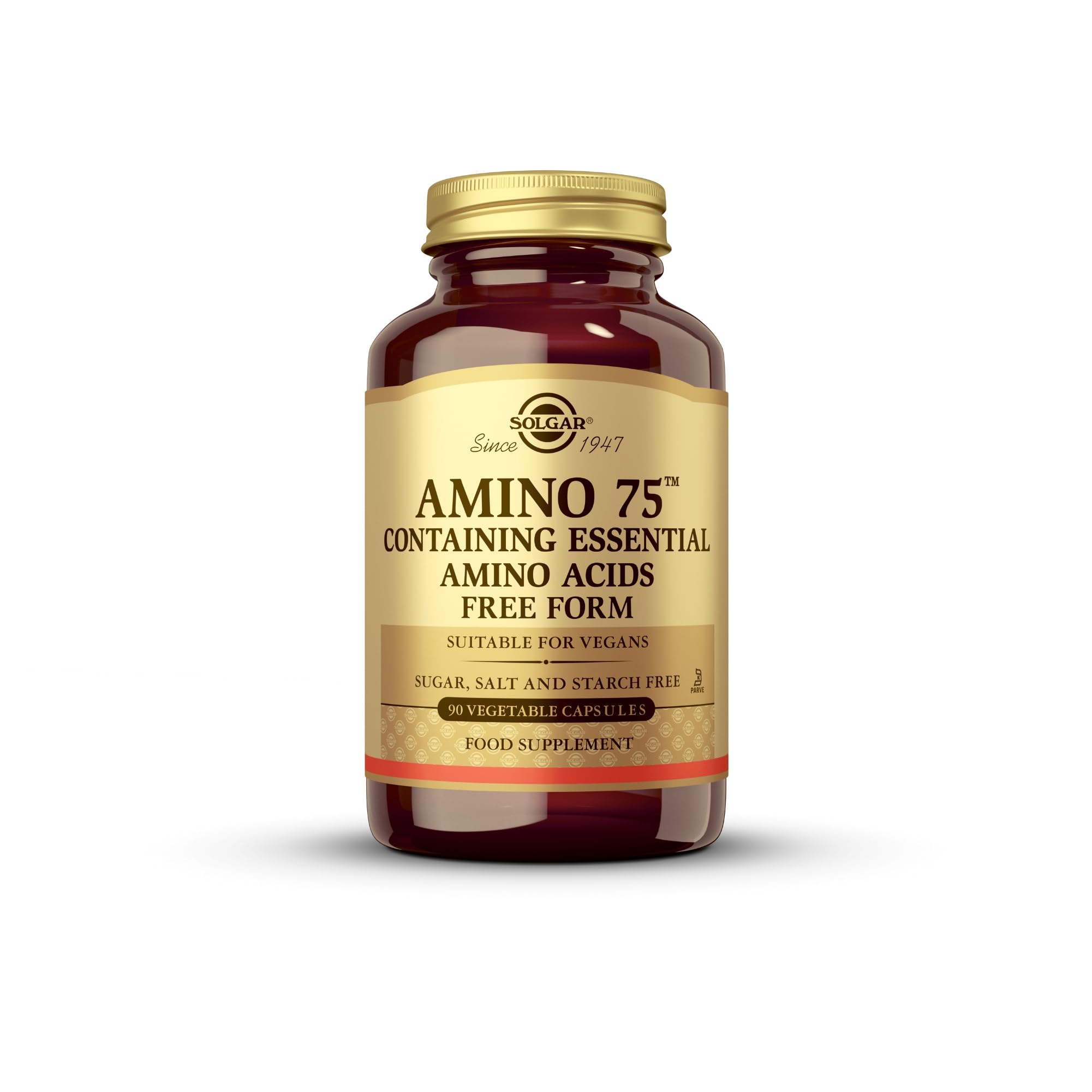 Solgar Amino 75 | Complejo de Aminoácidos Esenciales | 90 Cápsulas