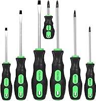 GURADESIGN 7-Piece Magnetic Screwdriver Set: 4 Phillips & 3 Slotted, Cushion Grip, Chrome Vanadium Steel Professional Tool Kit