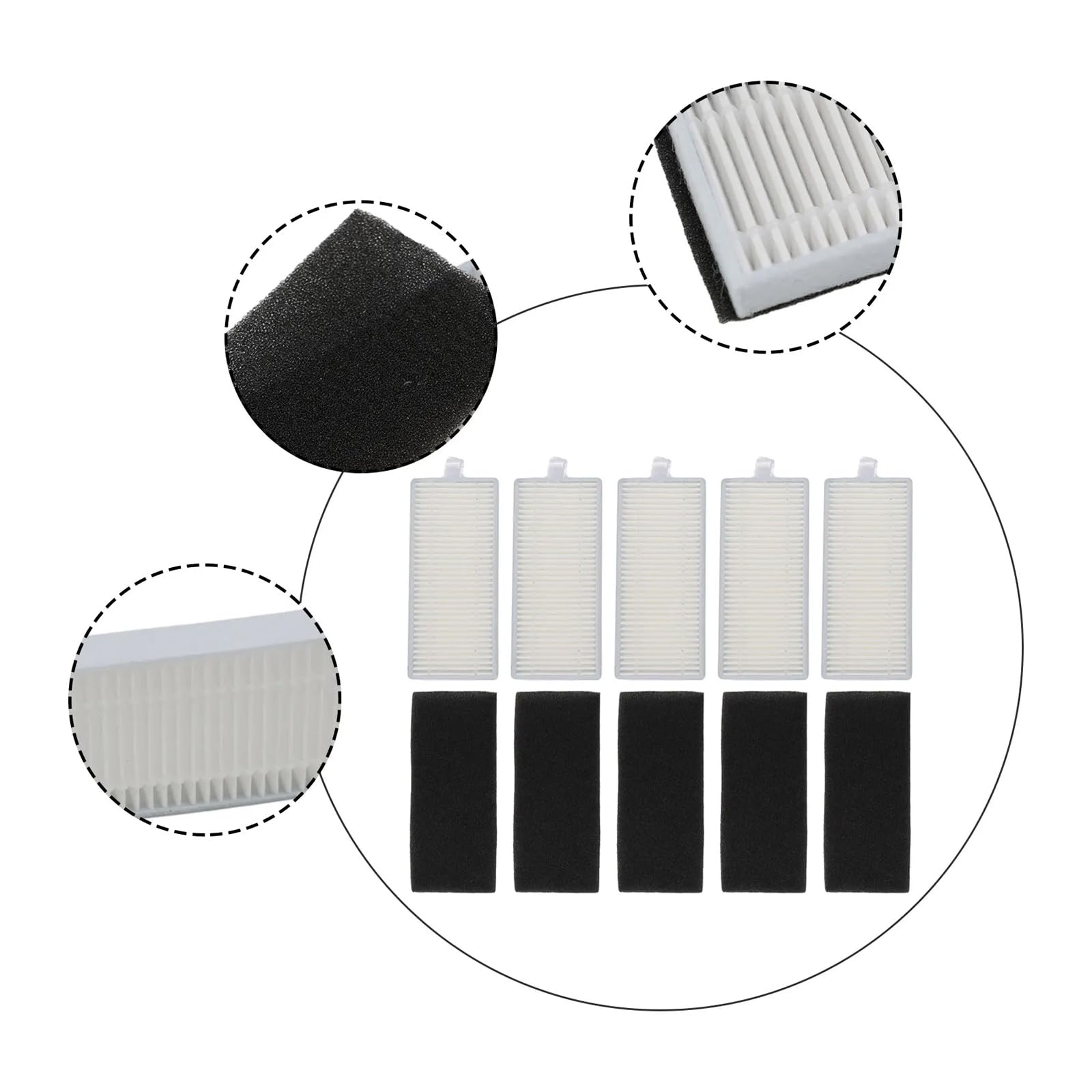 MIRTUX Lot de 3 serpillères pour robot aspirateur Cecotec Conga Series Eternal Laser Pack de 3 - Remplacement pour aspirateur Conga Xtreme, Vital, Max, Pet, Ultimete - Asccessoire facile d'entretien